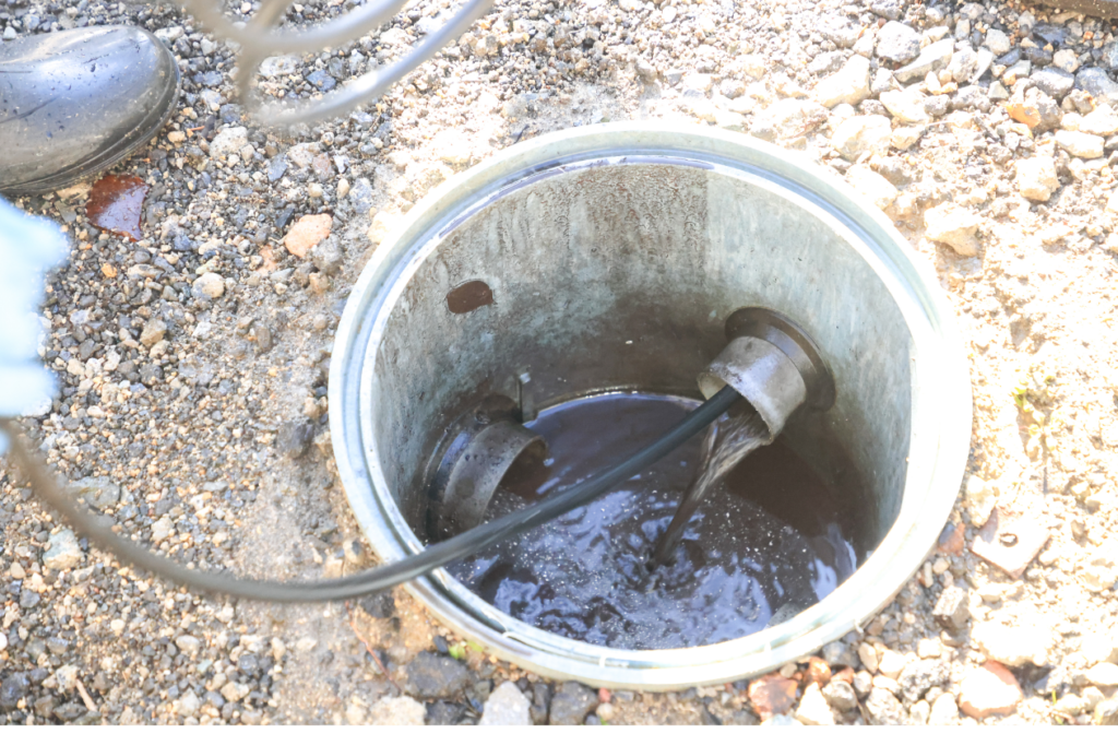 排水管の高圧洗浄の写真